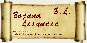 Bojana Lišančić vizit kartica